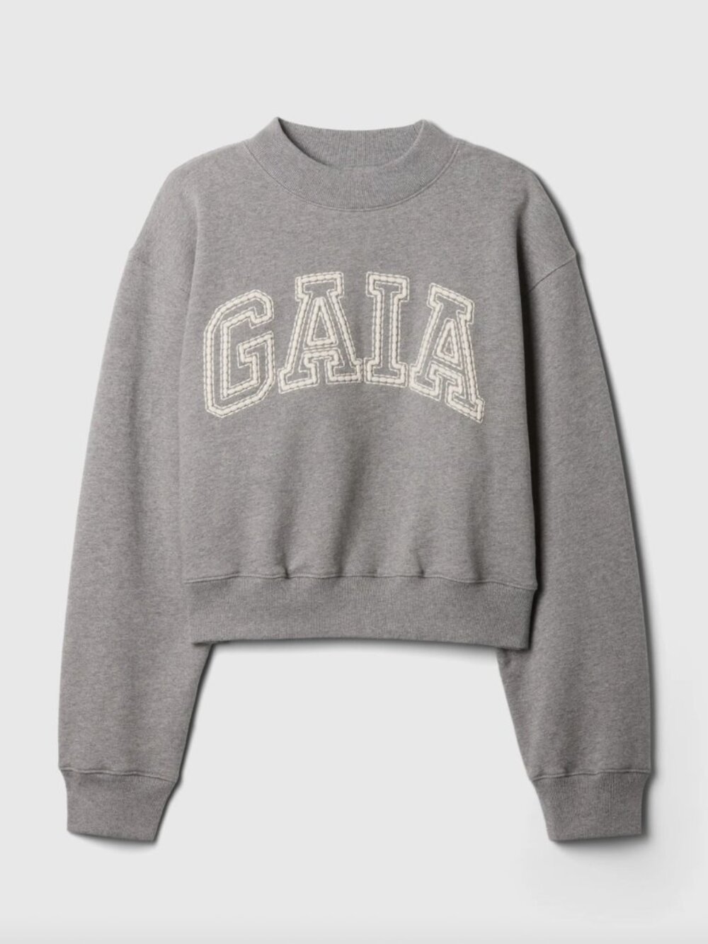 gap x cult gaia | cropped logo sweatshirt | sweater | heather grey | xl - Picture 8 of 8